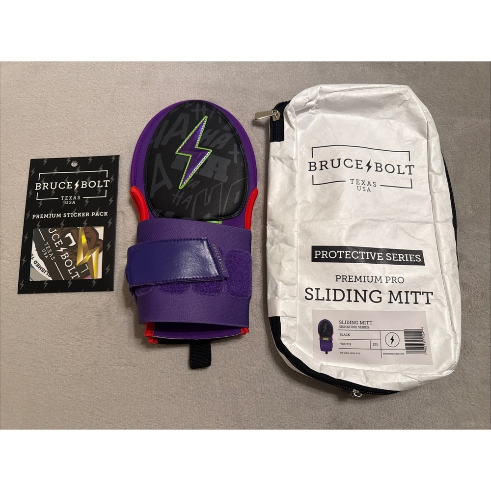 BRUCE BOLT Premium Pro Sliding Mitt Protective Youth Jarren Duran Purple